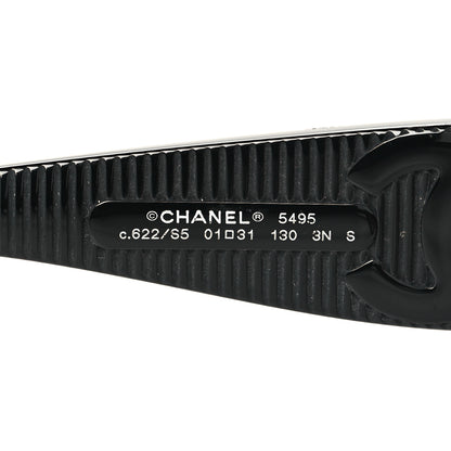 Chanel Acetate Shield Sunglasses 5495 Black 5 of 8