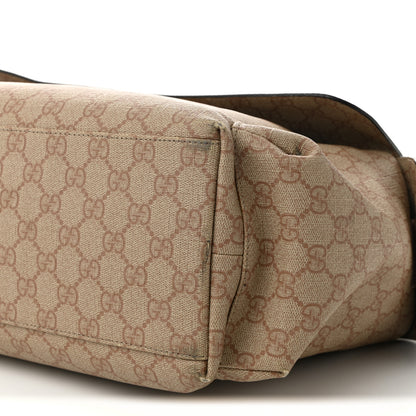 Gucci GG Supreme Monogram Messenger Diaper Bag Beige 10 of 13