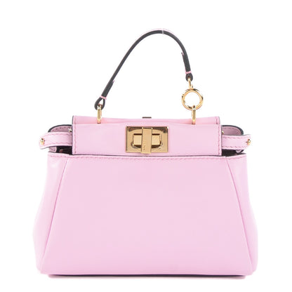 Fendi Shiny Nappa Micro Peekaboo Iconic Satchel Lavanda 1 of 8