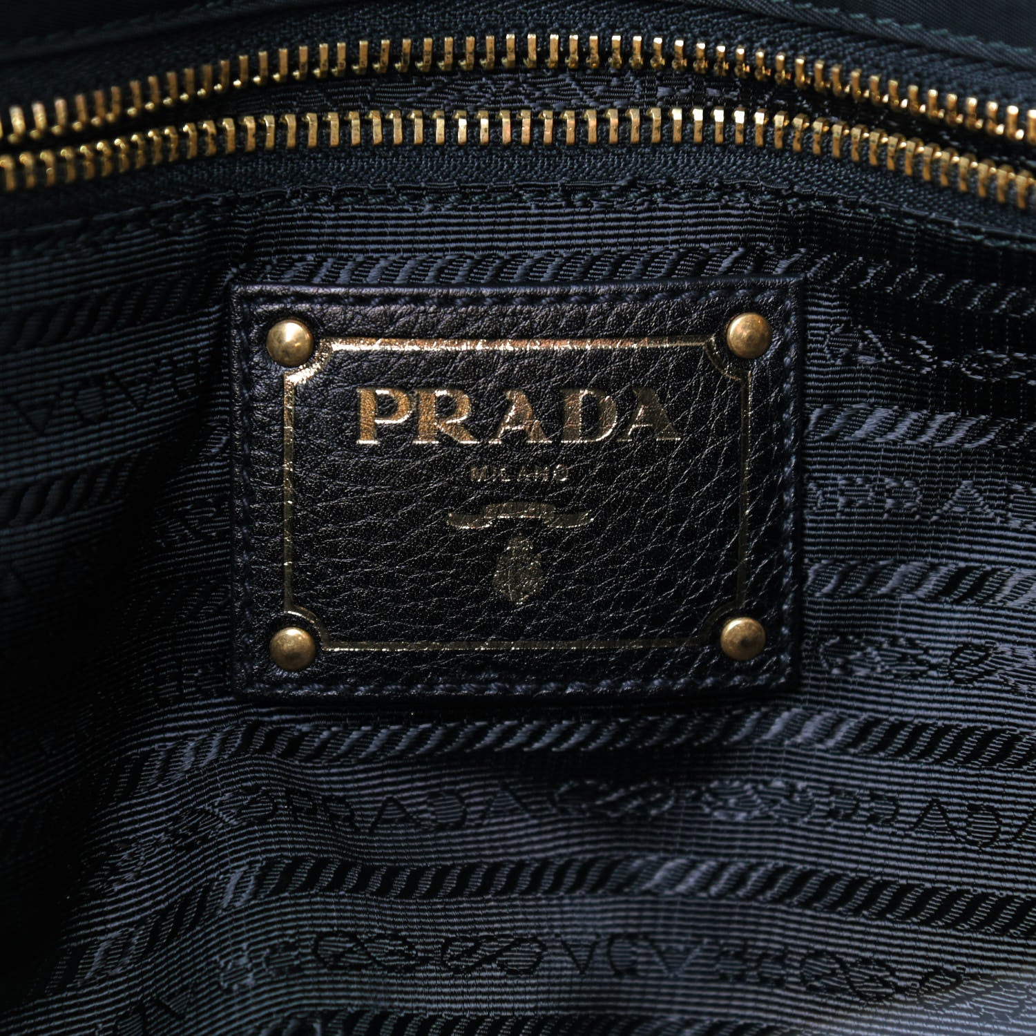 Prada Tessuto Nylon Vitello Daino Tote Black 8 of 9