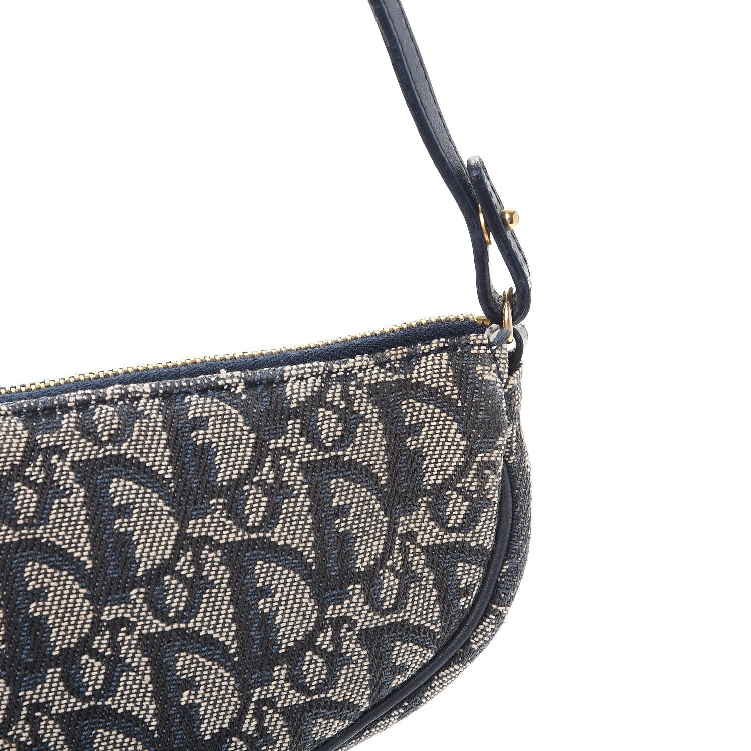 Christian Dior Monogram Mini Saddle Pochette Navy 9 of 11