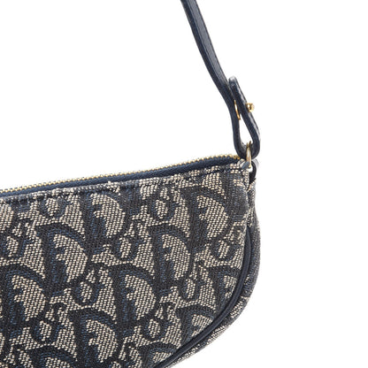 Christian Dior Monogram Mini Saddle Pochette Navy 9 of 11