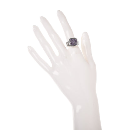 John Hardy Sterling Silver Amethyst Small Lava Classic Chain Ring 52 6 2 of 7