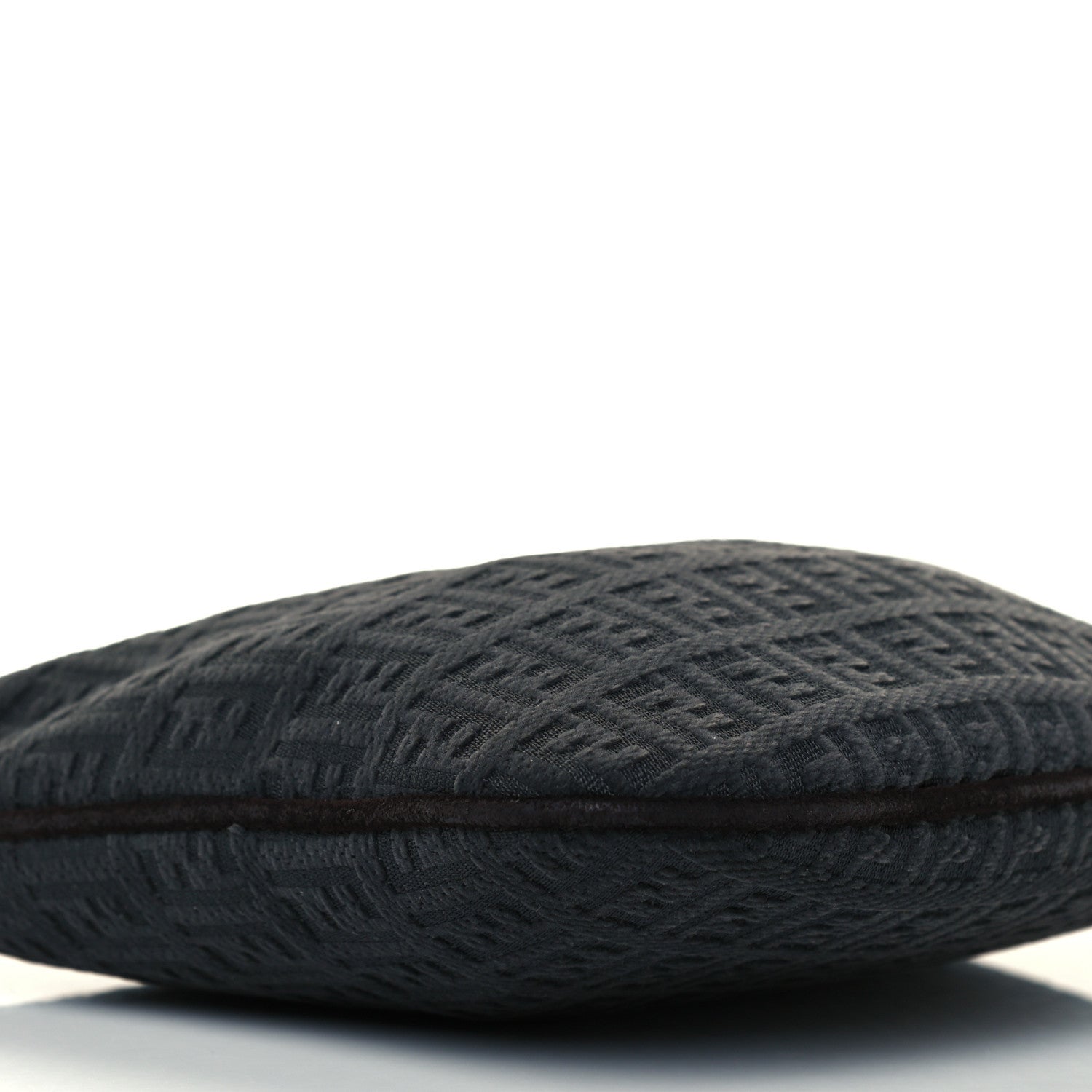 Fendi Velvet Zucchino Suede Ostrik Hobo Grigio Testa di Moro 9 of 10