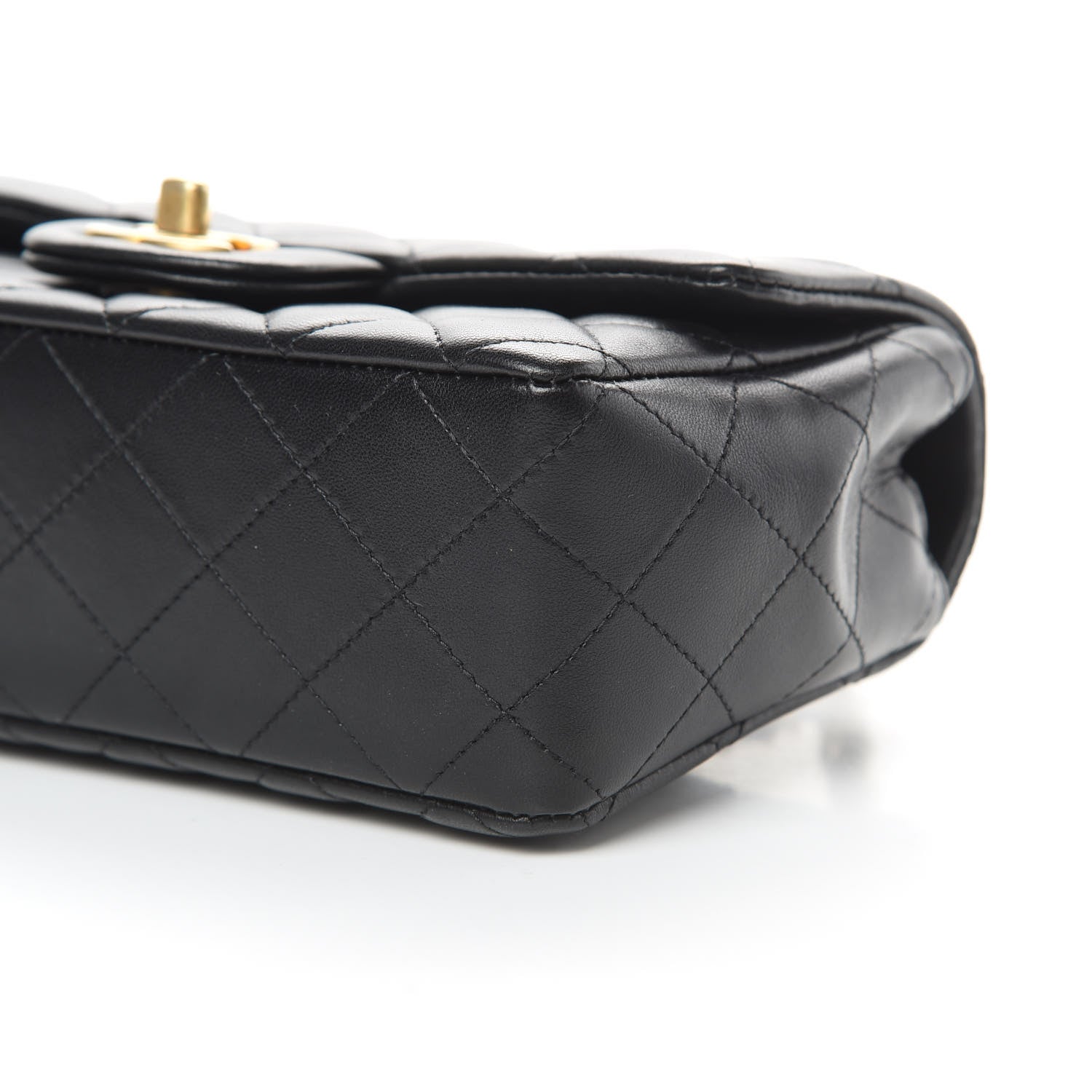 Chanel Lambskin Quilted Mini Rectangular Flap Black 10 of 12