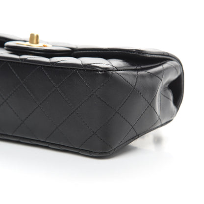 Chanel Lambskin Quilted Mini Rectangular Flap Black 10 of 12
