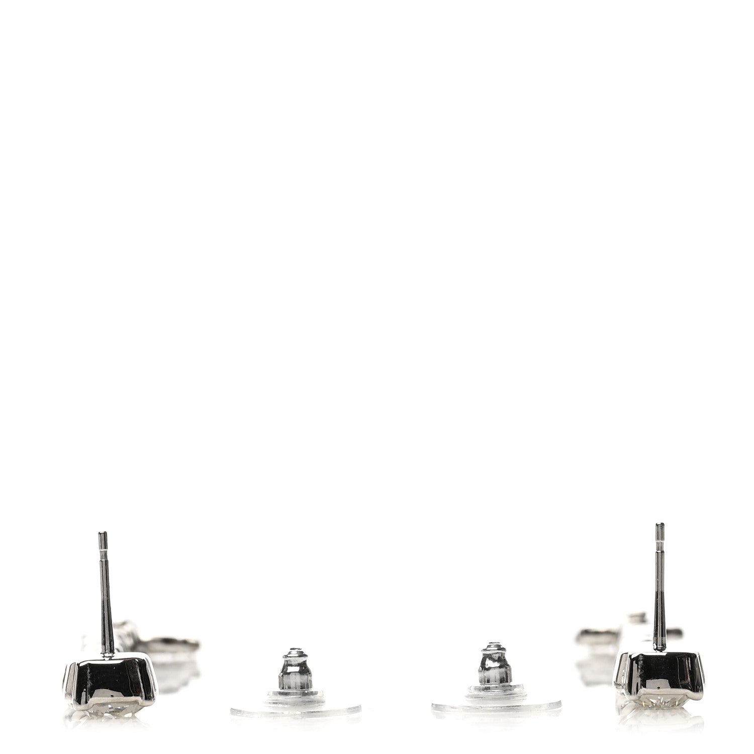 Chanel Crystal Starfall Drop Long CC Earrings Silver 3 of 5