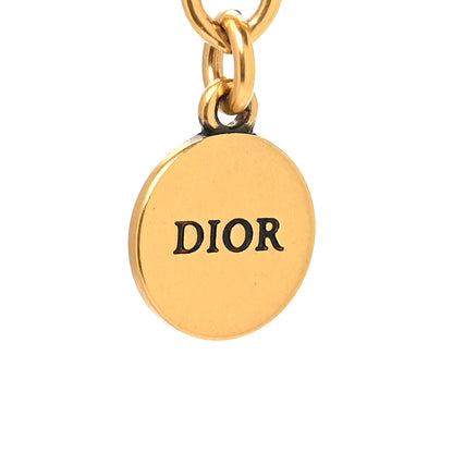 Christian Dior Metal CD Choker Necklace Aged Gold 5 of 5