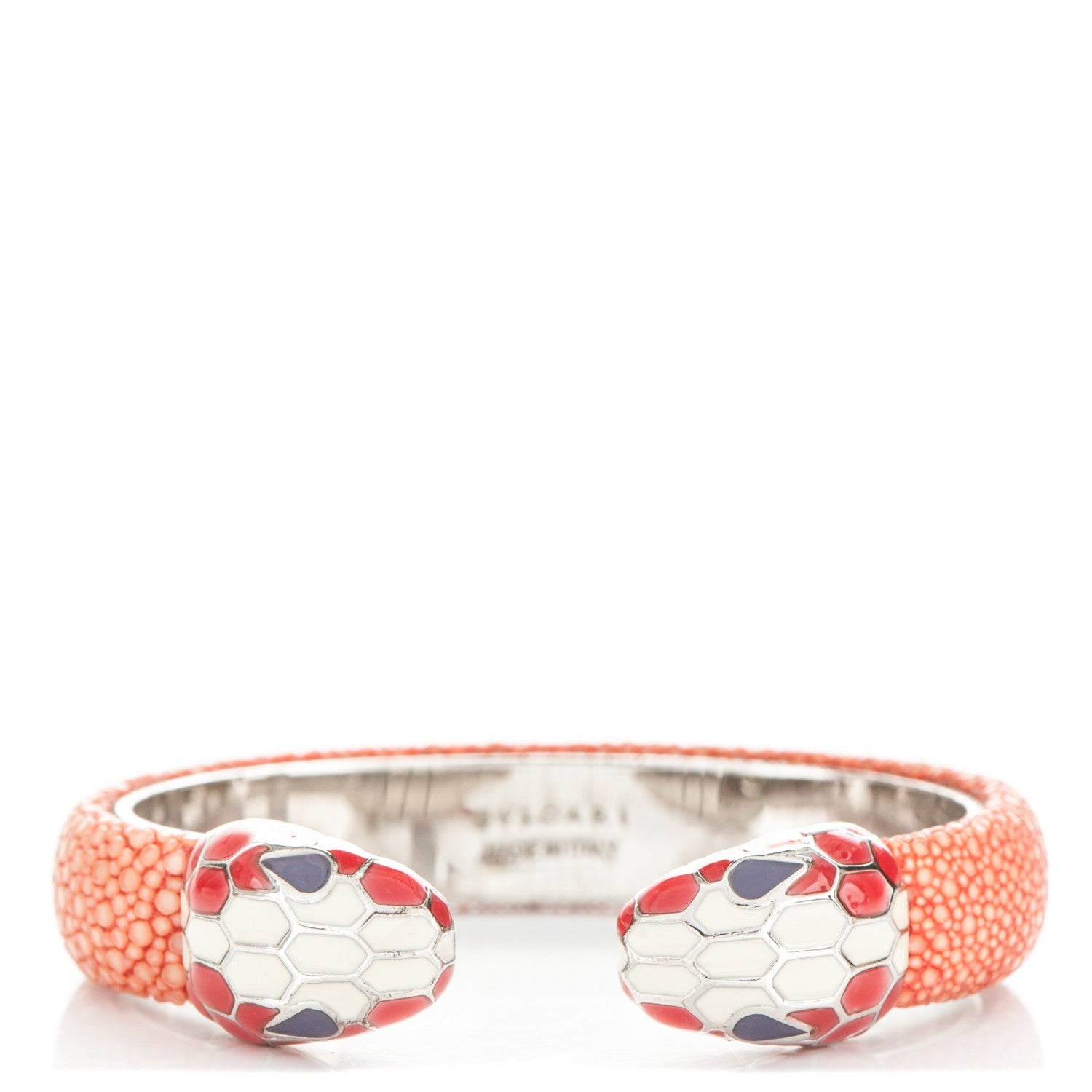 Bulgari Galuchat Serpenti Forever Bracelet S Coral 1 of 6