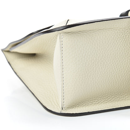 Gucci Pebbled Calfskin Medium Bamboo Daily Flap Shoulder Bag Mystic White 8 of 9