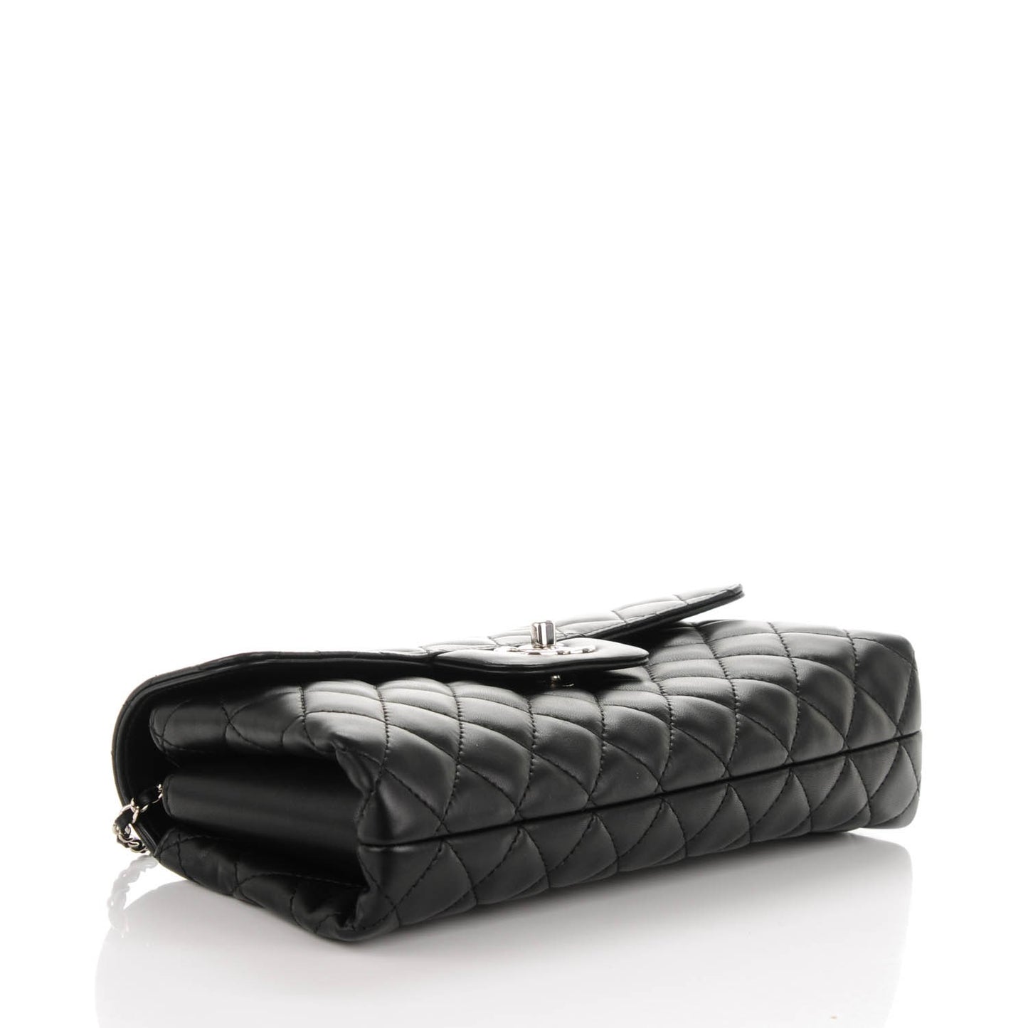 Lambskin By 4 Flap Crossbody Black