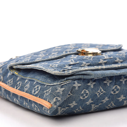 Louis Vuitton Monogram Denim Sac Plat Blue 8 of 13