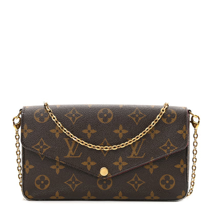 Louis Vuitton Monogram Pochette Felicie Chain Wallet Fuchsia 3 of 16