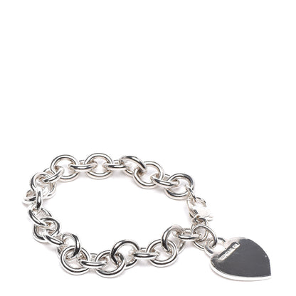 Tiffany Sterling Silver Heart Tag Charm Bracelet 1 of 6