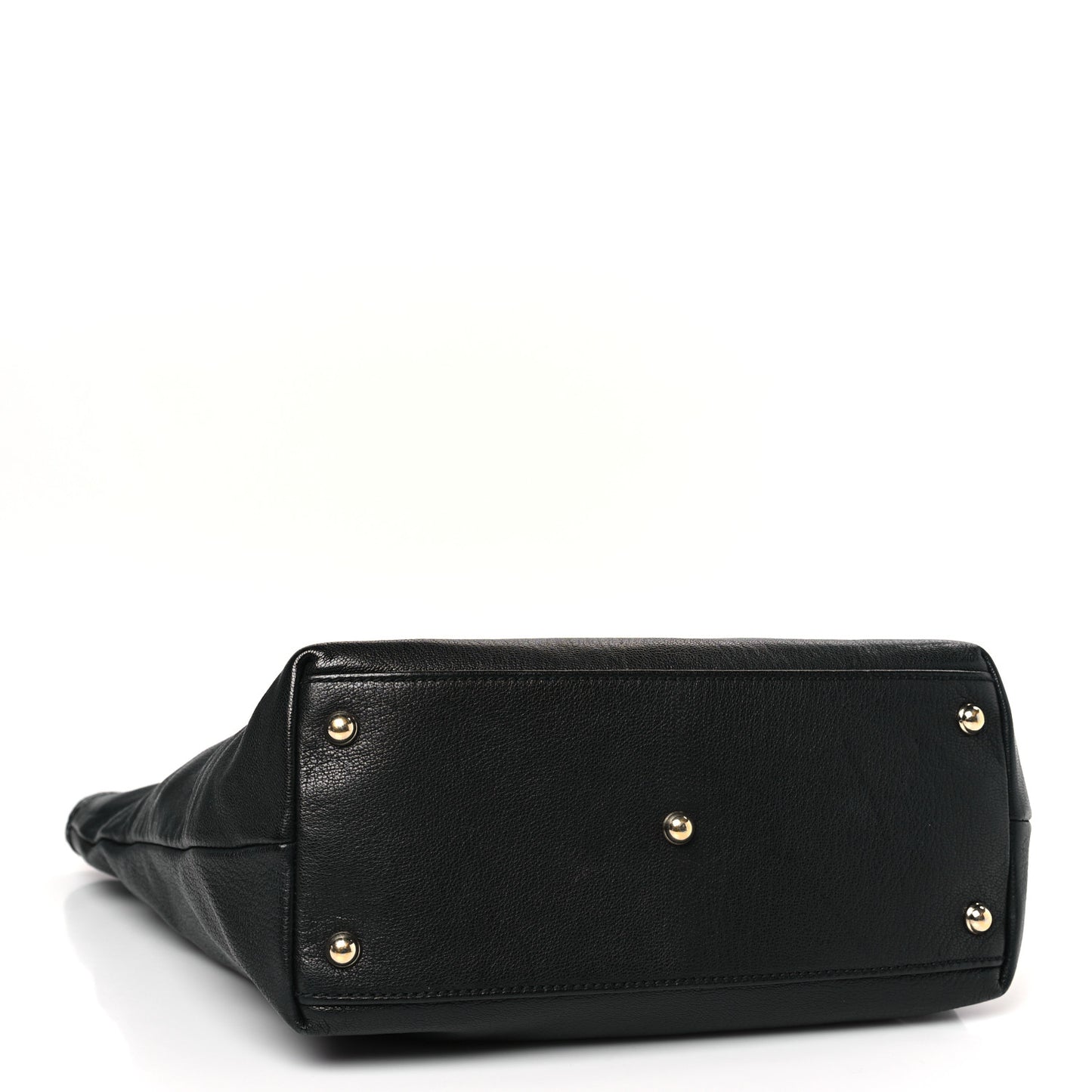 Goatskin Capri Chain Tote Black