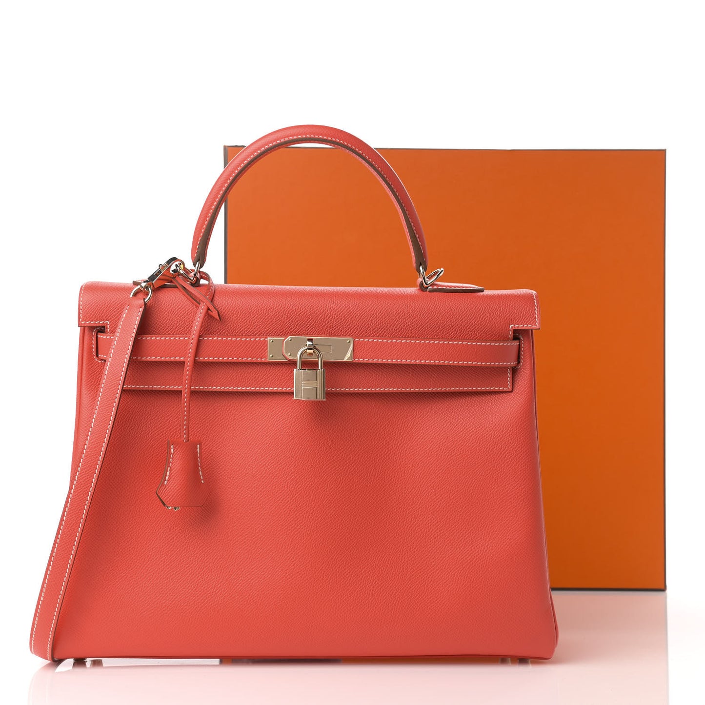 Epsom Candy Kelly Retourne 35 Rose Jaipur Gold