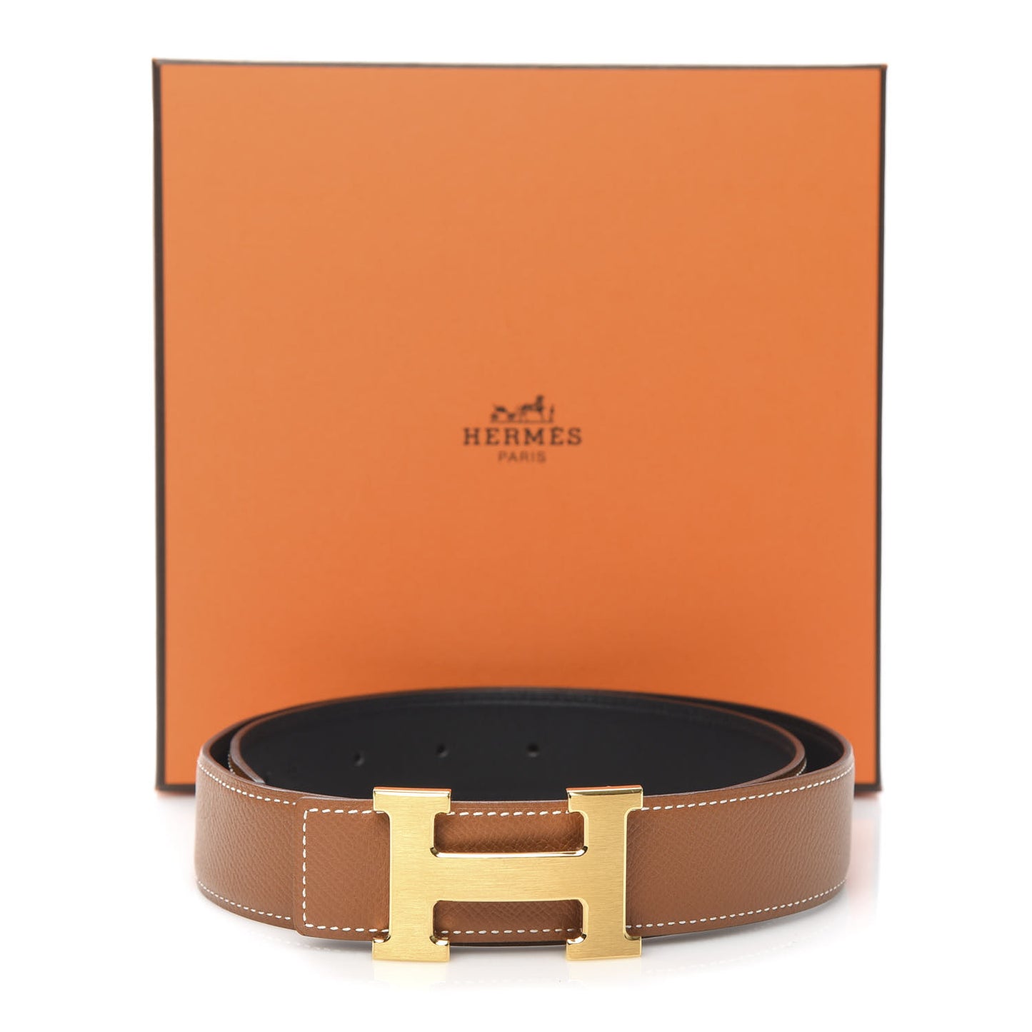 Epsom Swift 32mm H Belt 75 Gold Black