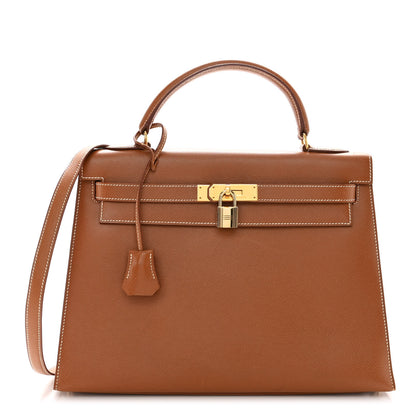 Hermes Courchevel Kelly Sellier 32 Gold 1 of 14