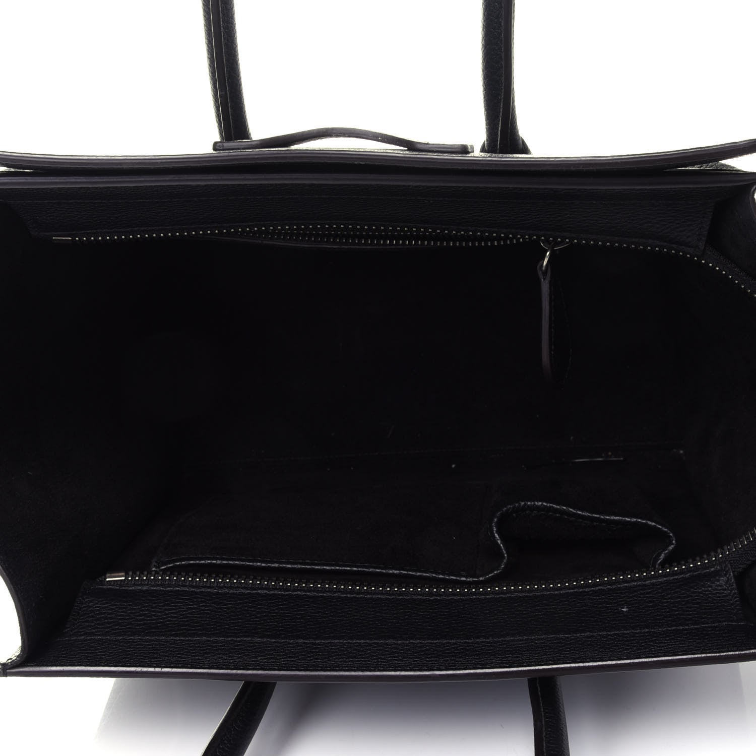 Celine Drummed Calfskin Micro Luggage Black 3 of 4