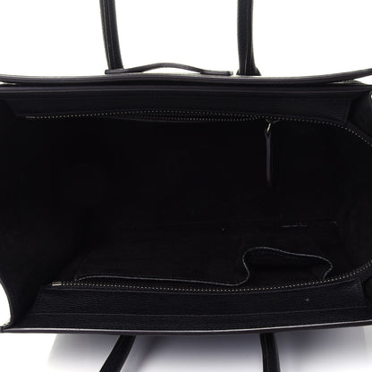 Celine Drummed Calfskin Micro Luggage Black 3 of 4