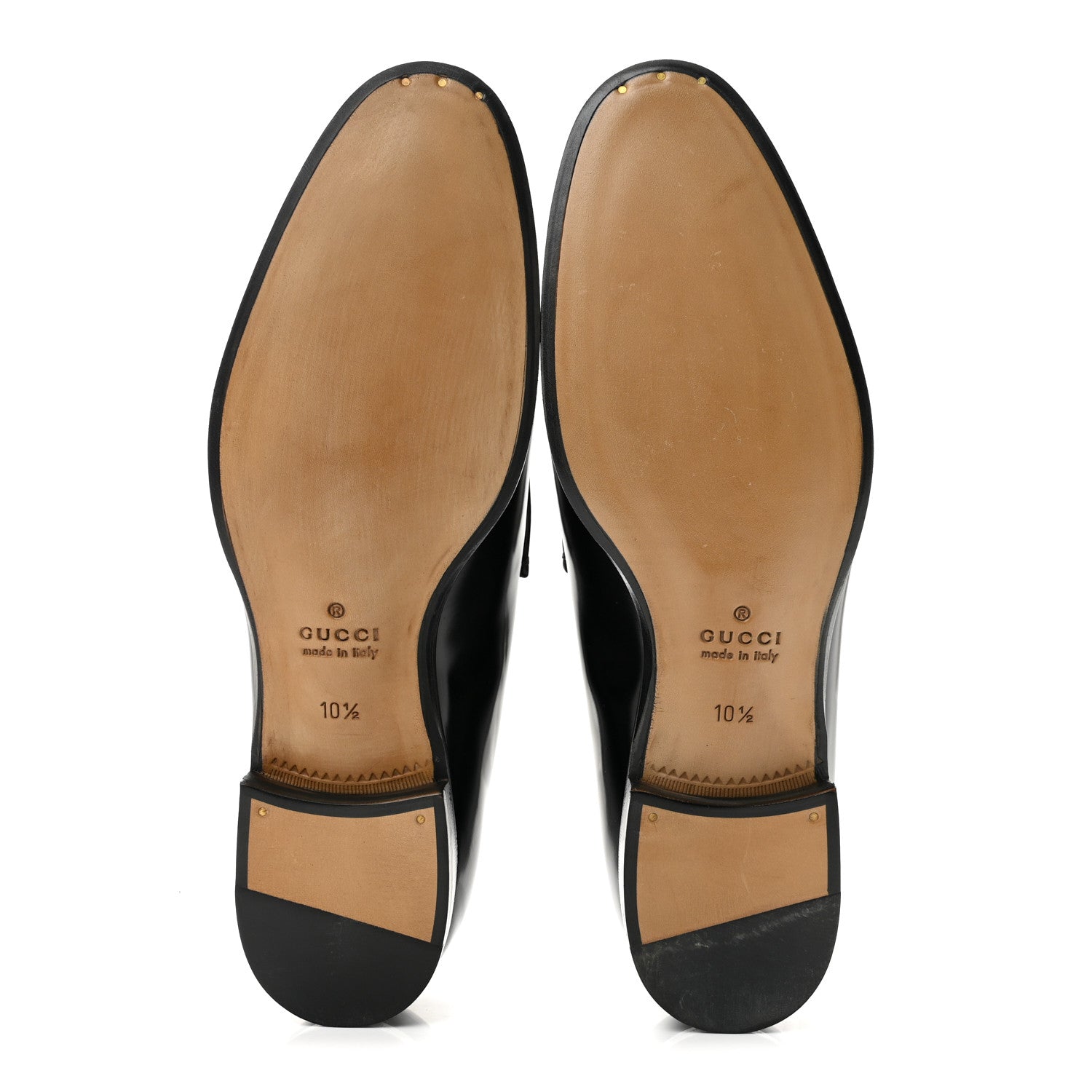 Gucci Betis Glamour Calfskin Mens Jordaan Loafers 10.5 Black 7 of 9