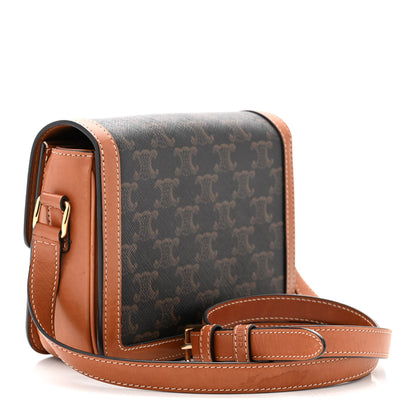 Celine Calfskin Triomphe Canvas Teen Triomphe Bag Tan 3 of 13