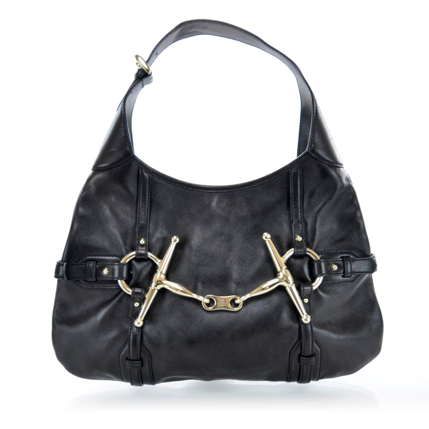 Gucci Leather Horsebit 85th Anniversary Hobo Black 1 of 11