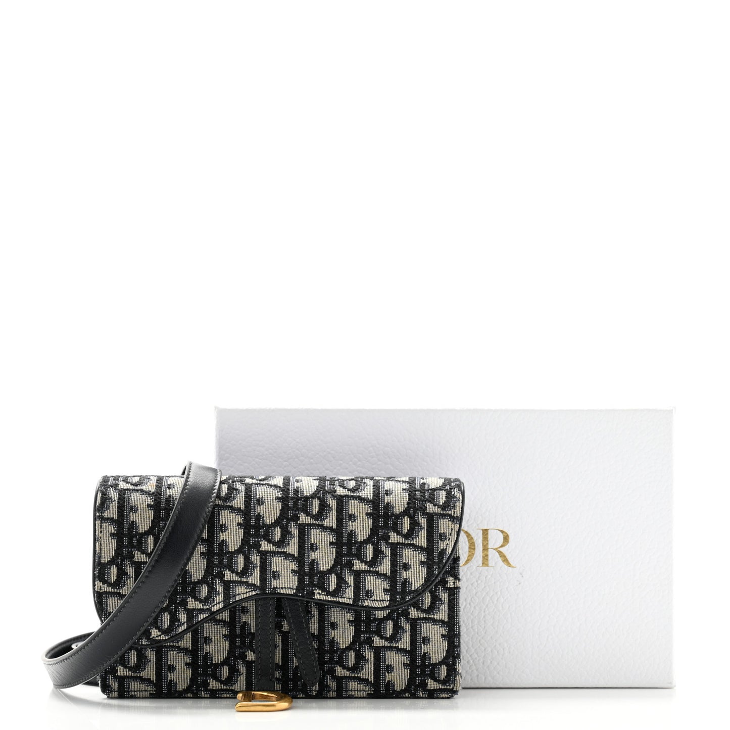 Oblique Saddle Belt Bag Blue