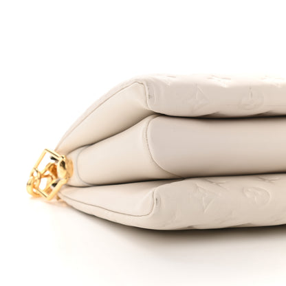 Louis Vuitton Lambskin Embossed Monogram Coussin PM Beige Cream 8 of 10