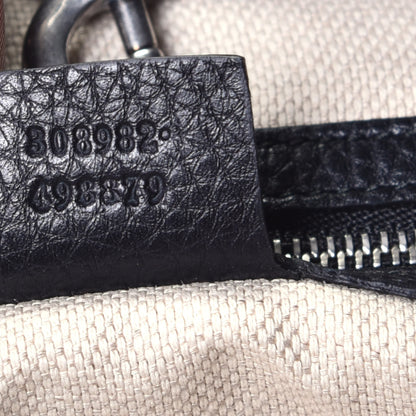 Gucci Pebbled Calfskin Studded Medium Soho Chain Shoulder Bag Black 13 of 17