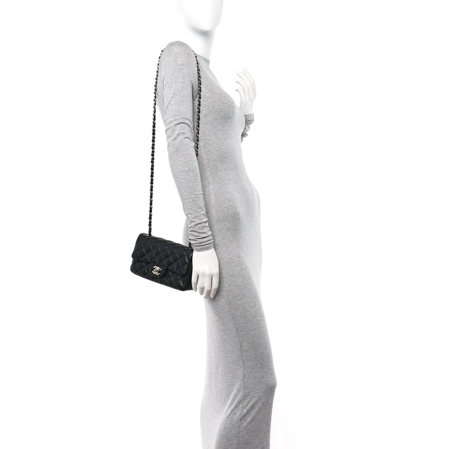 Chanel Caviar Quilted Mini Rectangular Flap Black 2 of 11