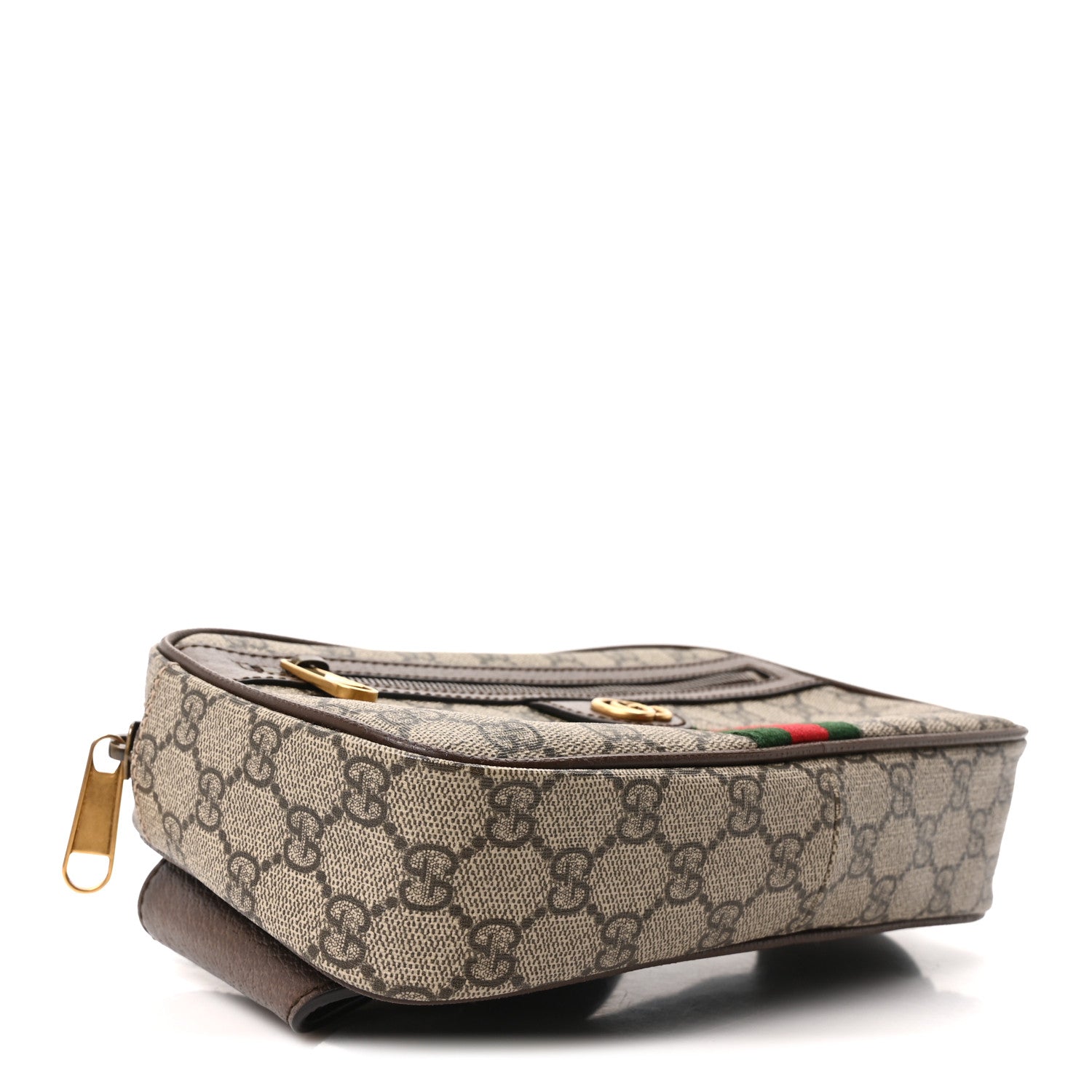 Gucci Soft GG Supreme Monogram Medium Ophidia Belt Bag Dark Brown 4 of 10