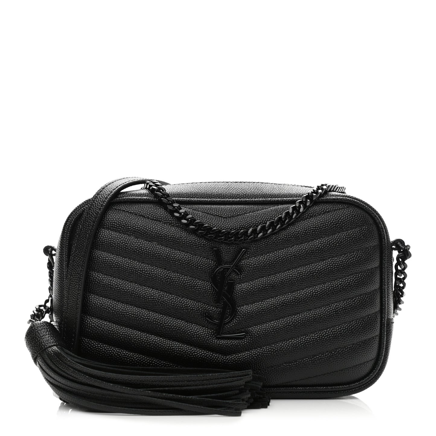 Grain De Poudre Matelasse Monogram Mini Lou Camera Bag Black