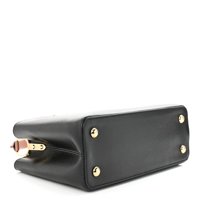 Louis Vuitton Taurillon Capucines PM Black Cream Pink 4 of 11