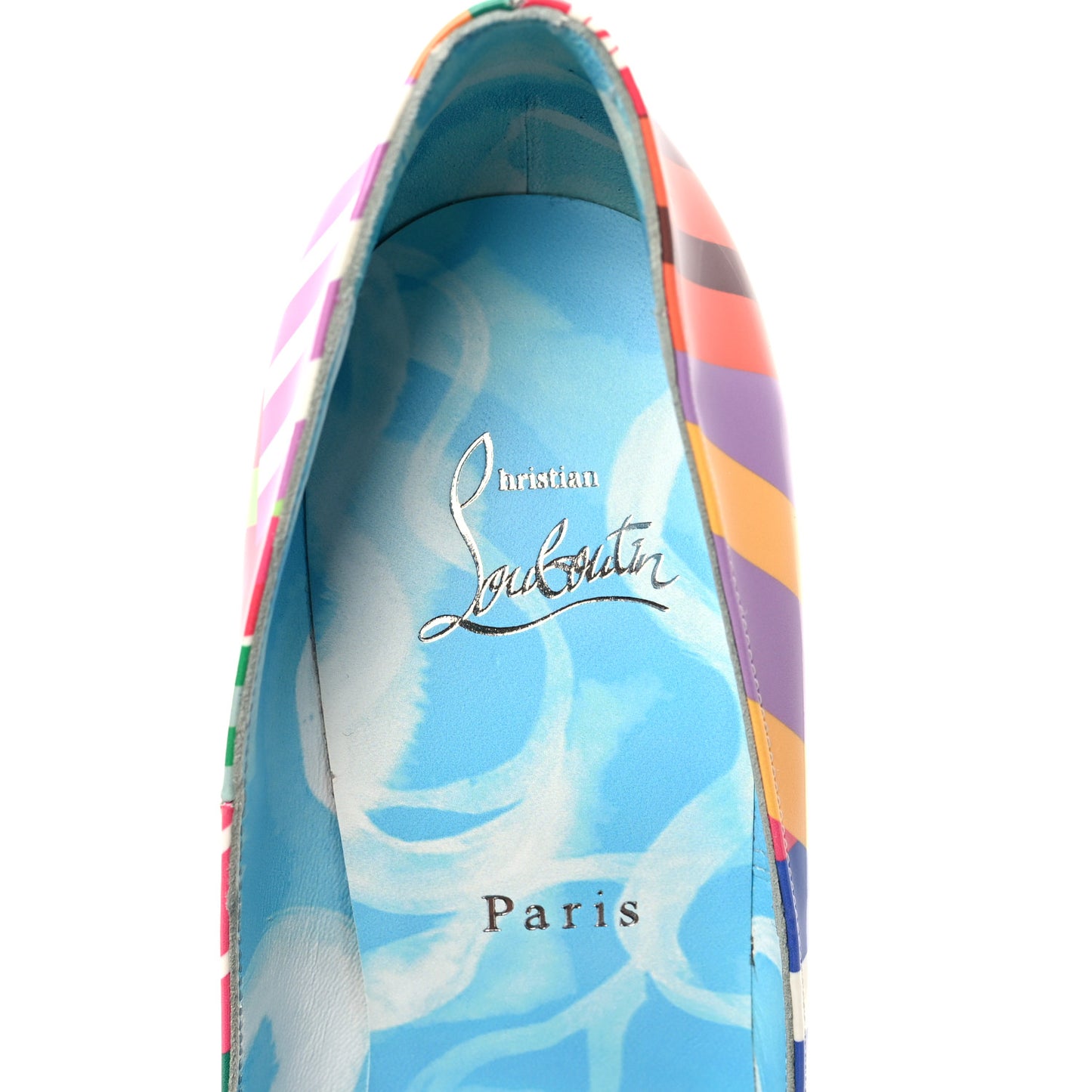 Patent Striped Grand Bain Swimming Pool So Kate 120 Pumps 39 Multicolor Lin Blue White