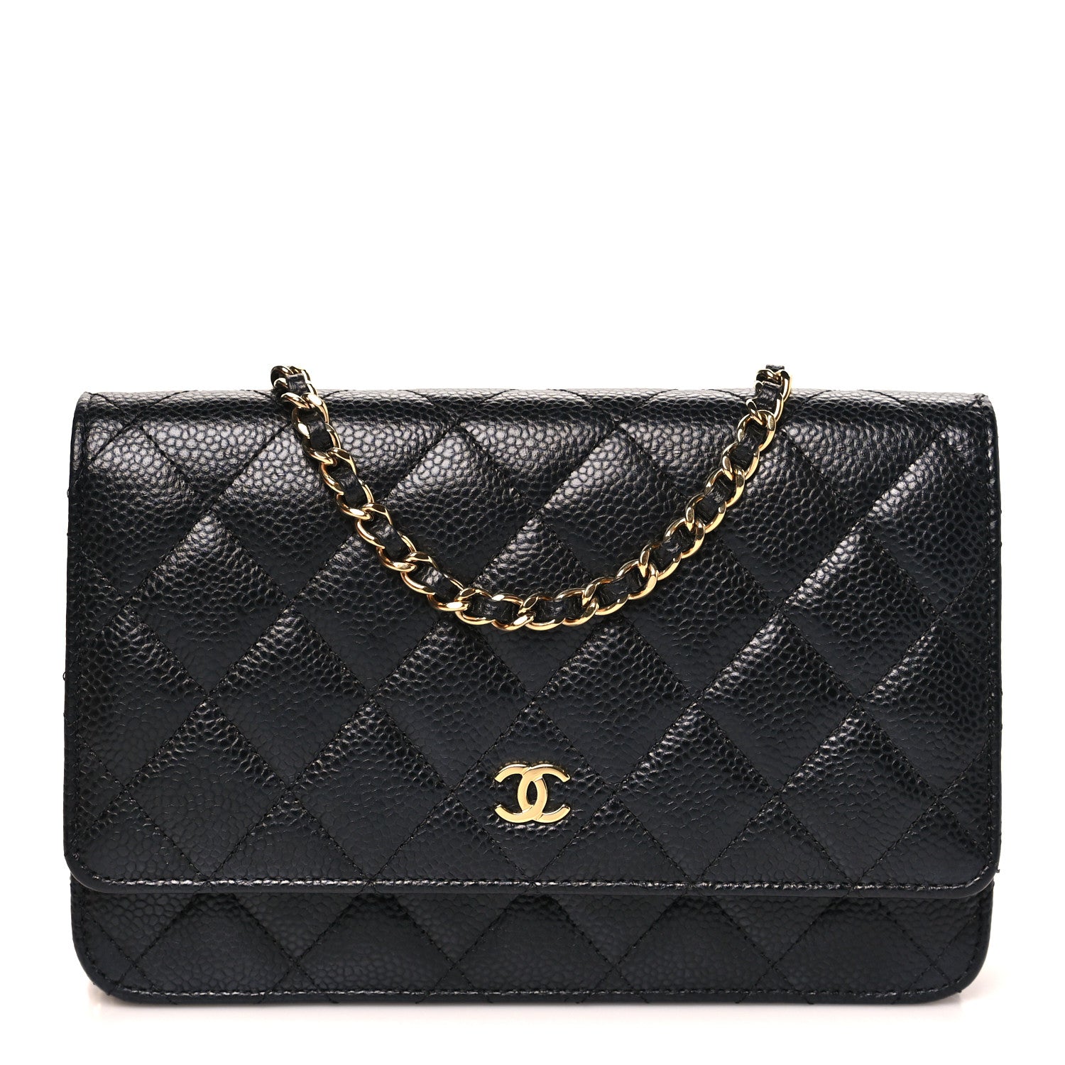 Chanel Caviar Quilted Wallet on Chain WOC Black 1 of 12