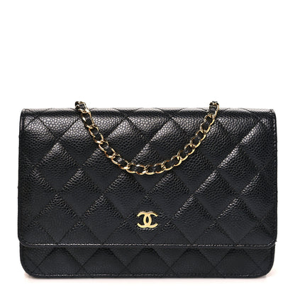 Chanel Caviar Quilted Wallet on Chain WOC Black 1 of 12
