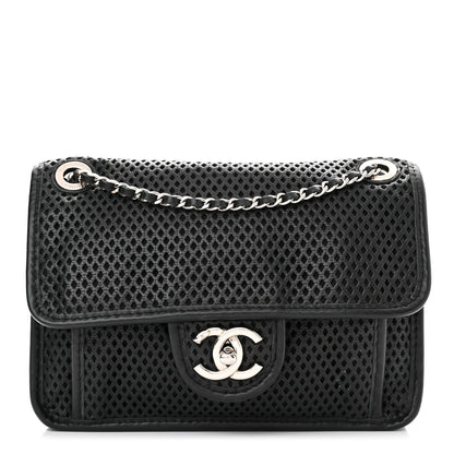Chanel Metallic Perforated Calfskin Small Up In The Air Flap Black 1 of 10