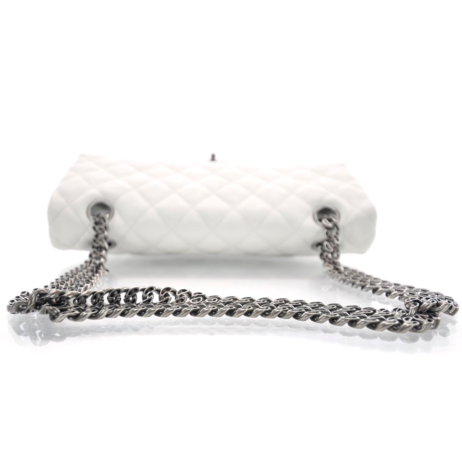 Chanel Caviar 2.55 Reissue 225 Flap White 5 of 10