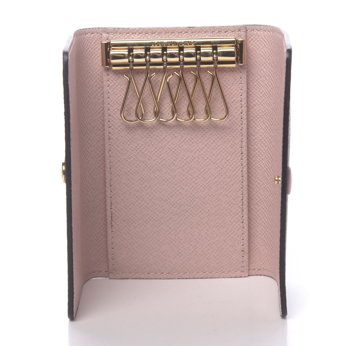 Damier Ebene Multicles 6 Key Holder Rose Ballerine