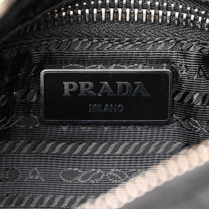 Prada Re-Nylon Triangle Padded Patchwork Shoulder Bag Black 6 of 9