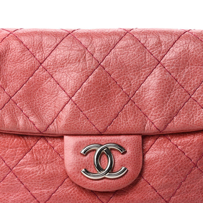 Chanel Glazed Calfskin Stitched On The Road Flap Pink 13 of 13