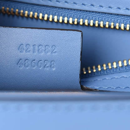 Gucci Calfskin Small Sylvie Shoulder Bag Clear Sky Blue 8 of 13