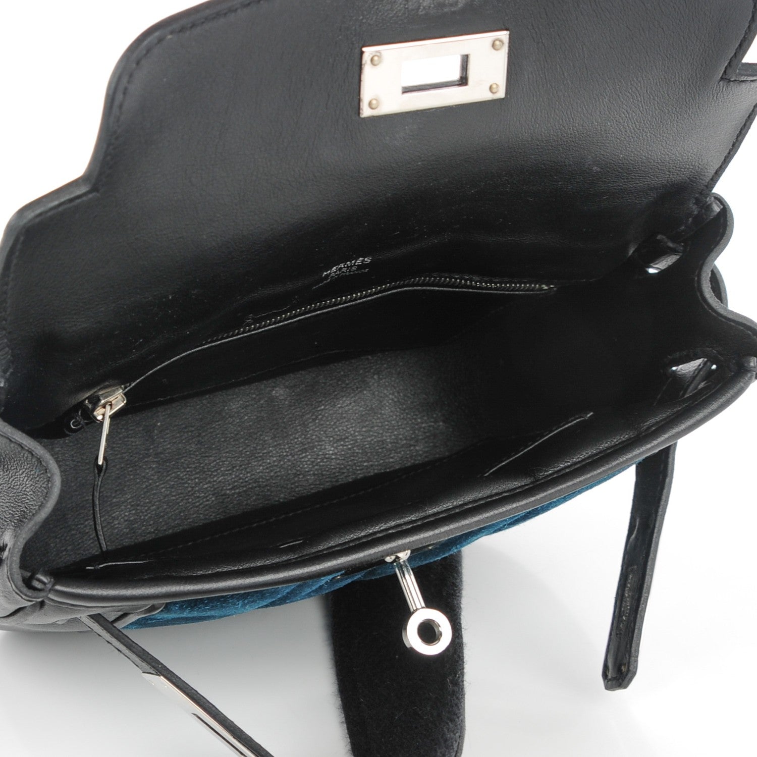 Hermes Swift Veau Doblis Mini Sac Berline 21 Black Bleu Ocean 8 of 12