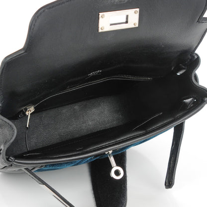 Hermes Swift Veau Doblis Mini Sac Berline 21 Black Bleu Ocean 8 of 12