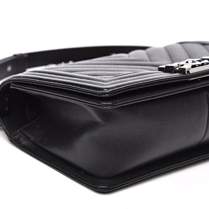Chanel Caviar Chevron Quilted Medium Boy Flap Black 8 of 12