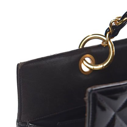 Chanel Patent Quilted Grand Shopping Tote GST Black 14 of 25