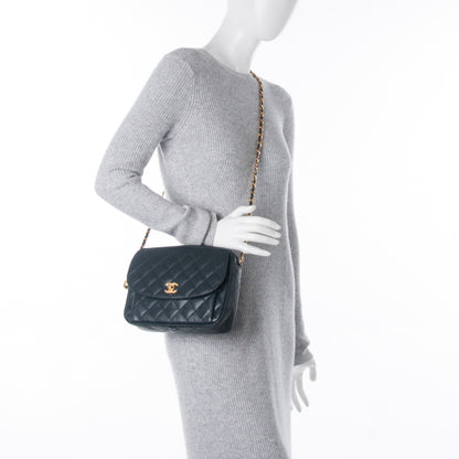 Chanel Caviar Quilted Flap Camera Case Navy 2 of 10