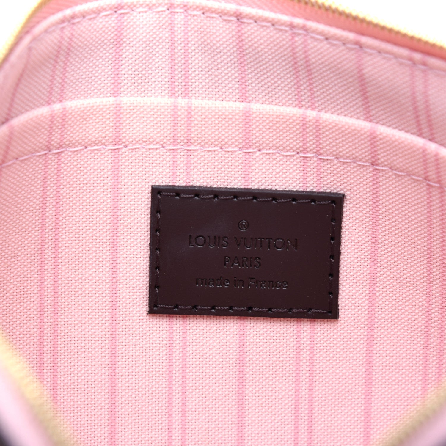 Louis Vuitton Damier Ebene Neverfull MM GM Pochette Rose Ballerine 8 of 10
