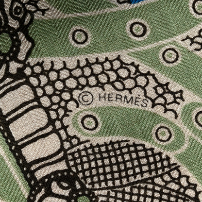 Hermes Cashmere Selle De Dignitaire Bandana Shawl 140 Vieux Rose Naturel 5 of 5